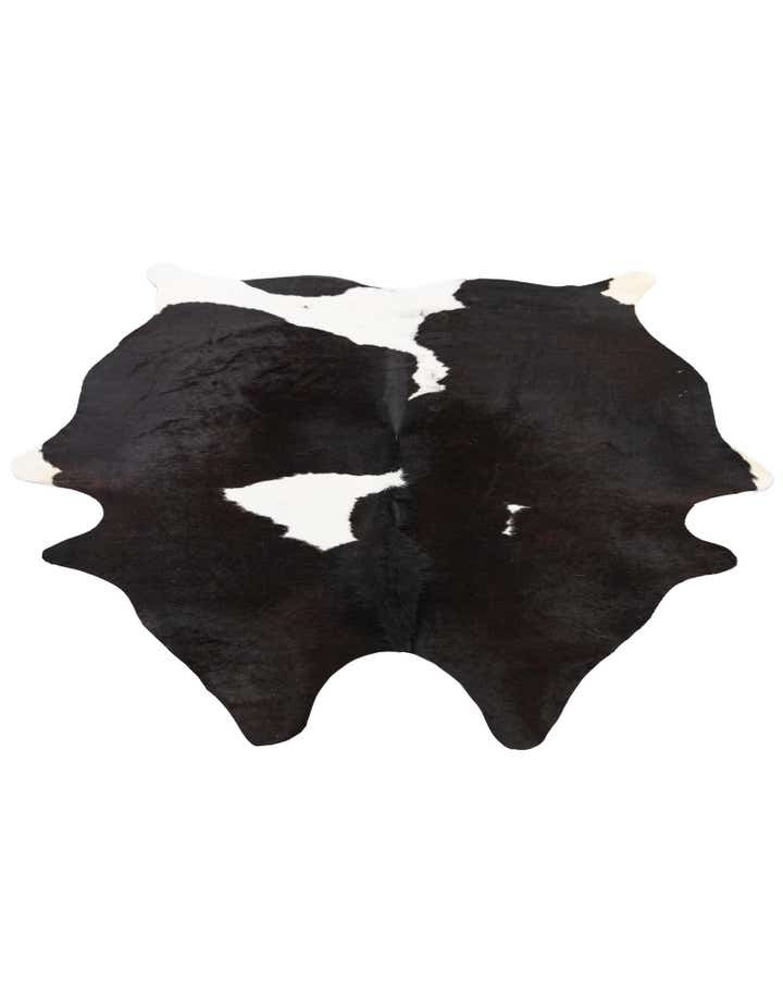 5' x 5' 9 Cowhide Leather Rug