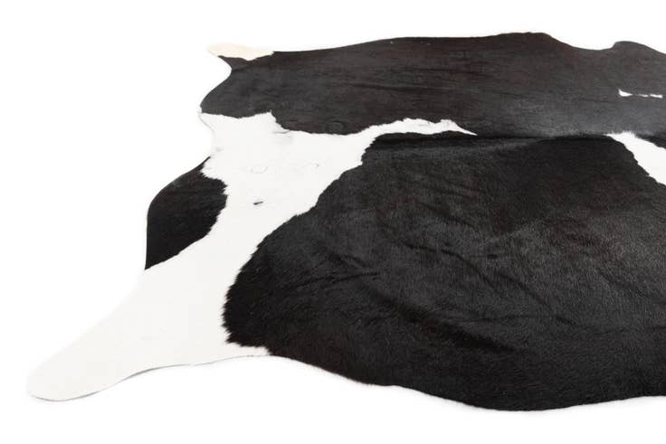 Detail image of 5' x 5' 9 Cowhide Leather Rug