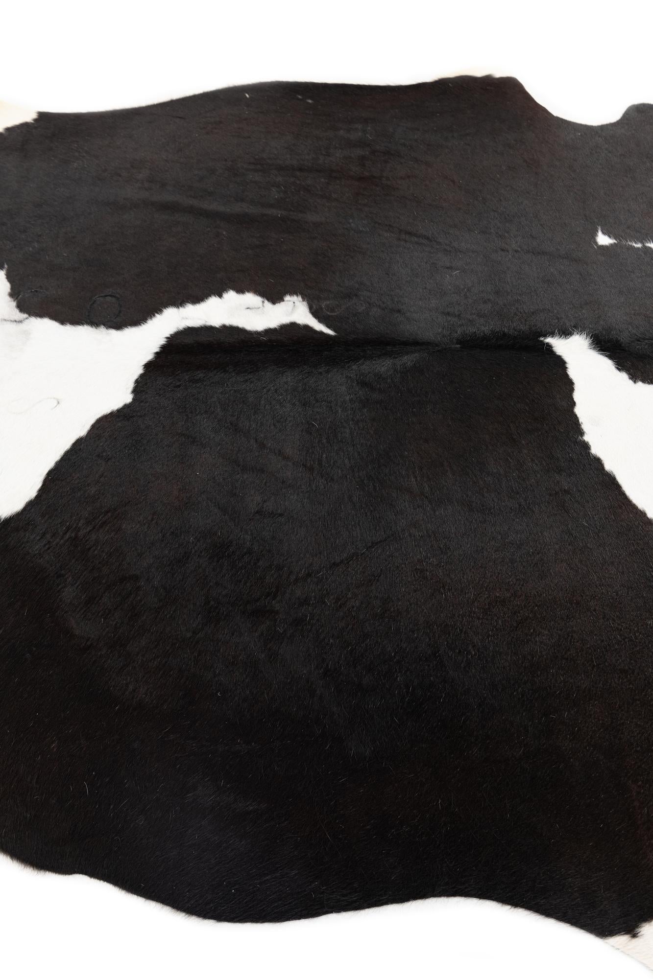 5' x 5' 9 Cowhide Leather Rug