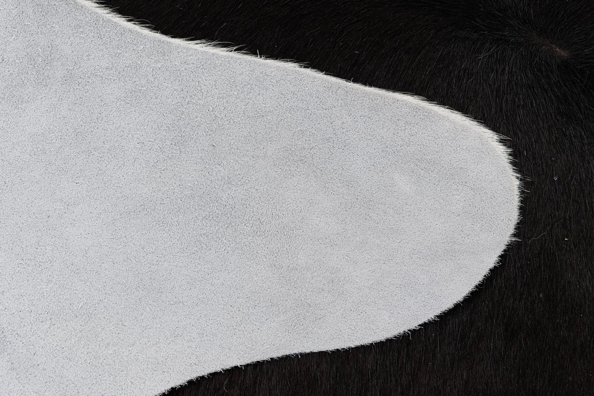 5' x 5' 9 Cowhide Leather Rug