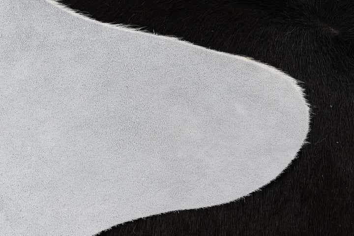 5' x 5' 9 Cowhide Leather Rug