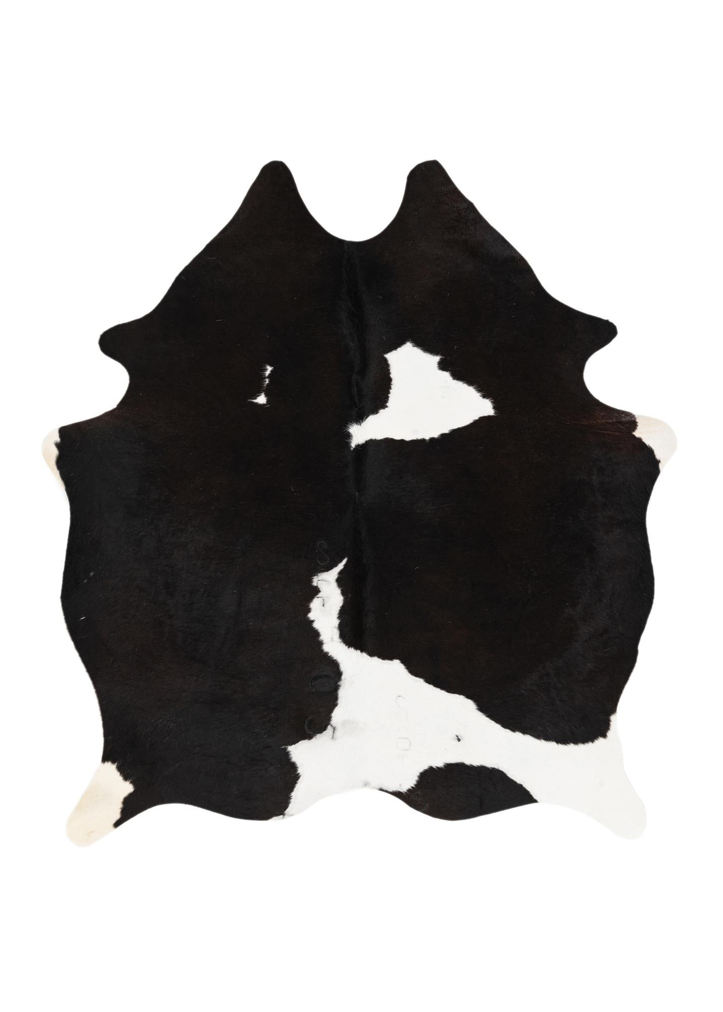5' x 5' 9 Cowhide Leather Rug
