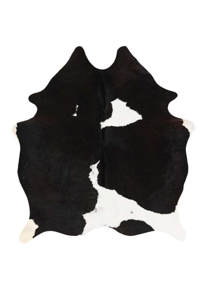 5' x 5' 9 Cowhide Leather Rug