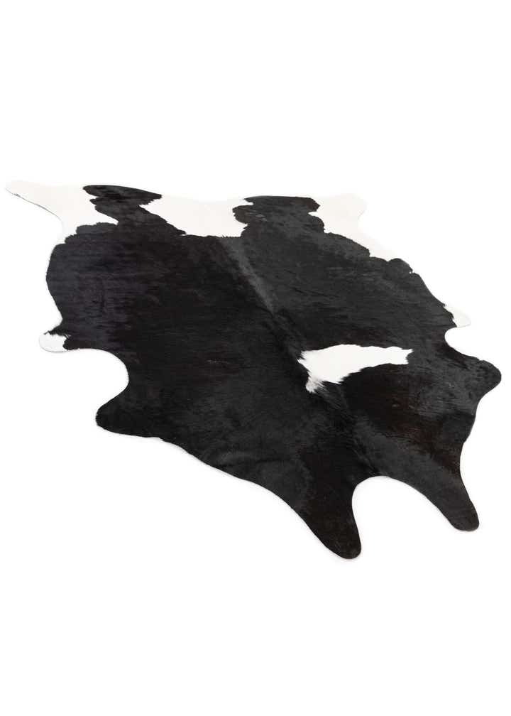 5' 3 x 6' 9 Cowhide Leather Rug