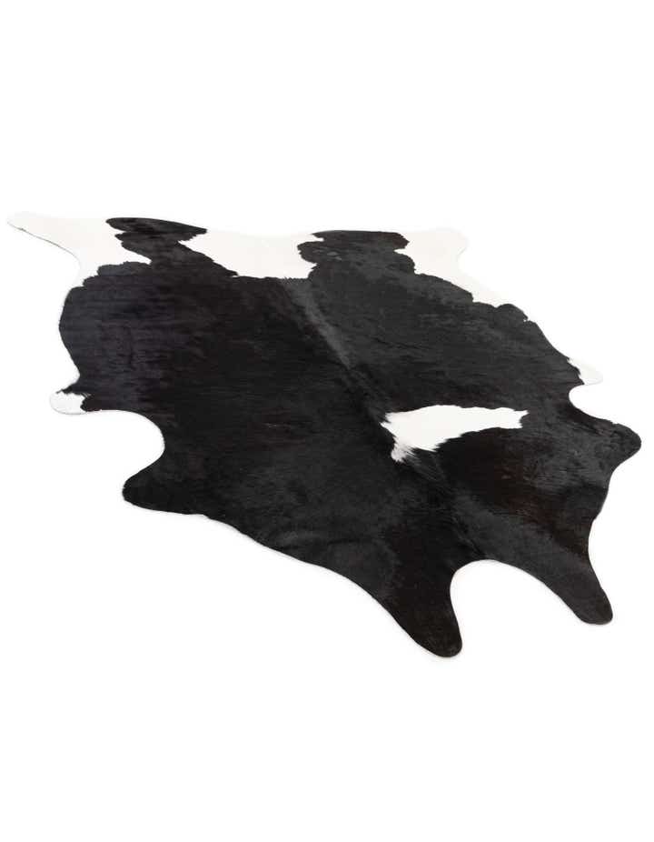 5' 3 x 6' 9 Cowhide Leather Rug