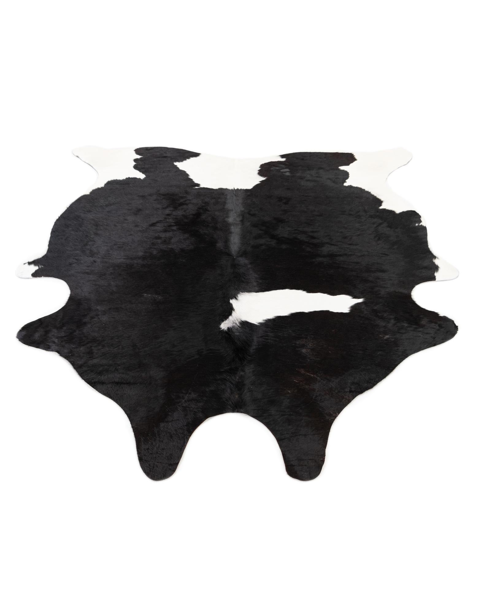 5' 3 x 6' 9 Cowhide Leather Rug