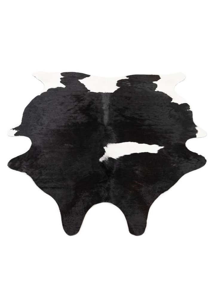 5' 3 x 6' 9 Cowhide Leather Rug