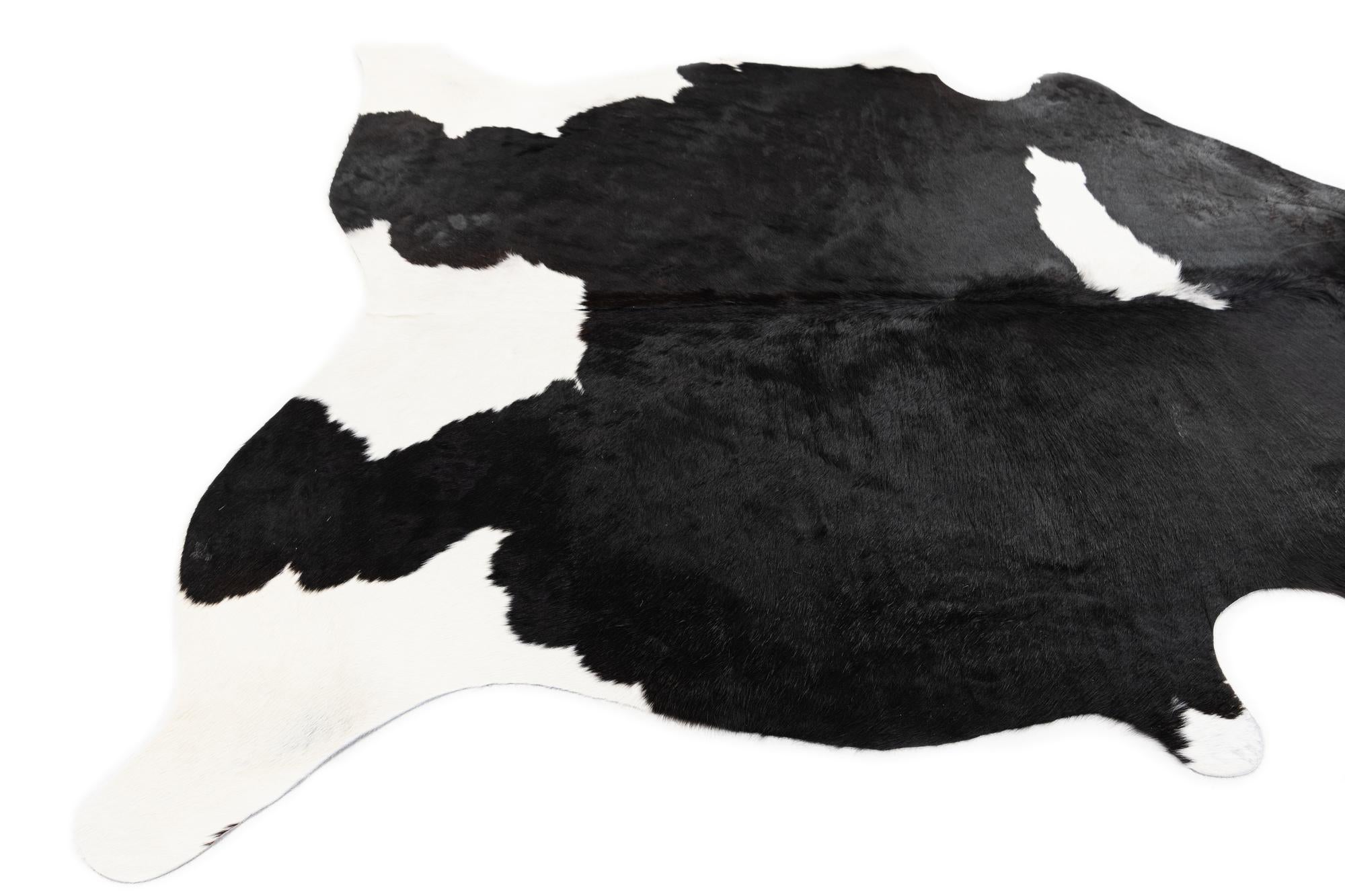 5' 3 x 6' 9 Cowhide Leather Rug