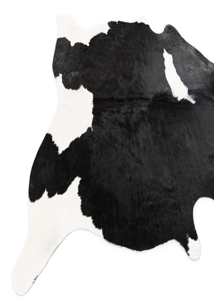 5' 3 x 6' 9 Cowhide Leather Rug