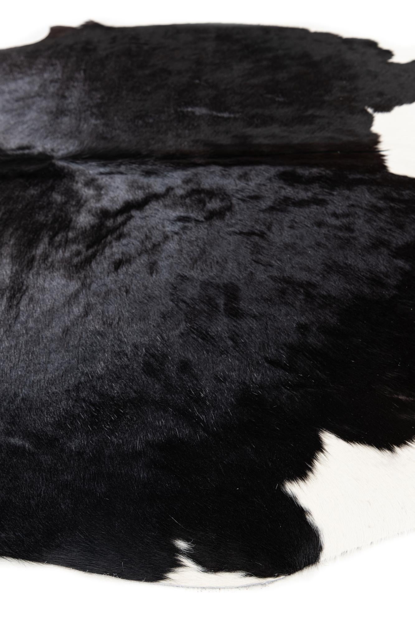 5' 3 x 6' 9 Cowhide Leather Rug