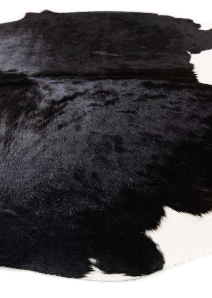 5' 3 x 6' 9 Cowhide Leather Rug