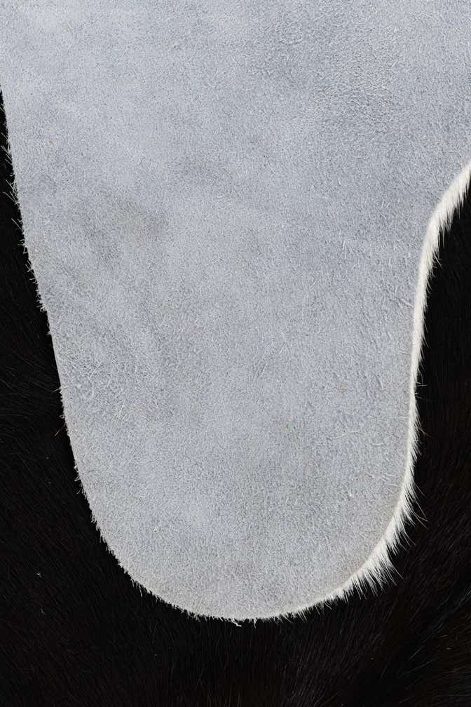 5' 3 x 6' 9 Cowhide Leather Rug