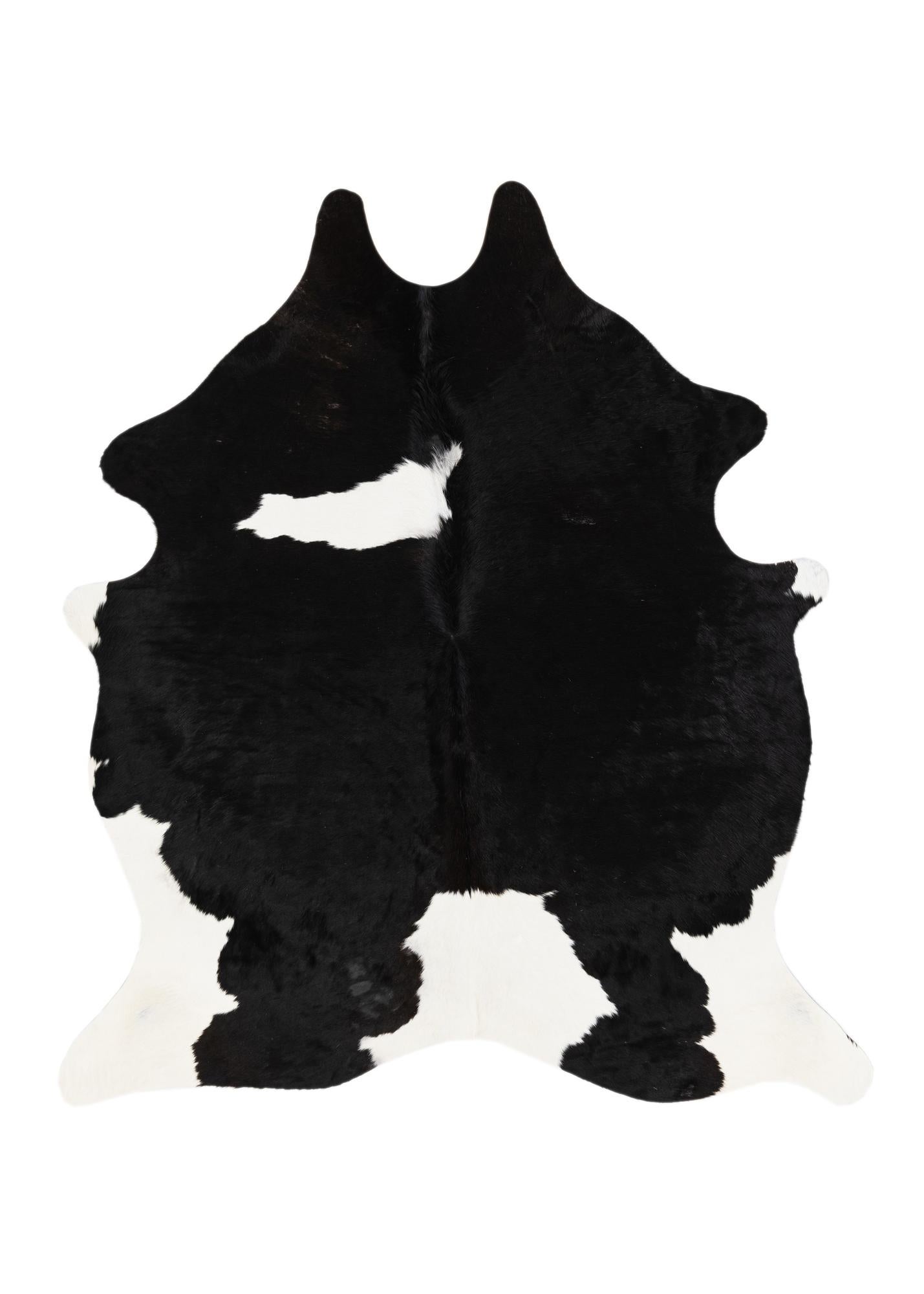 5' 3 x 6' 9 Cowhide Leather Rug