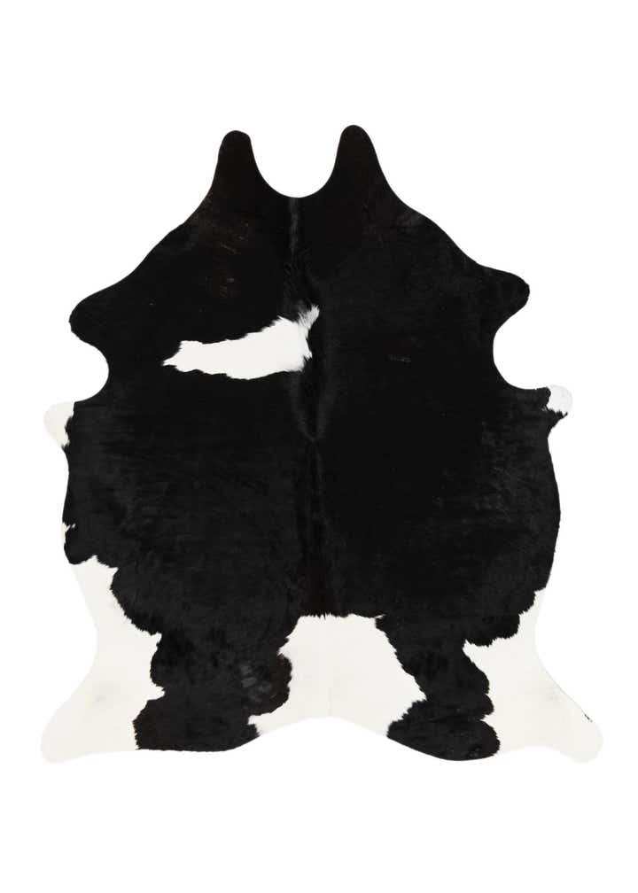 5' 3 x 6' 9 Cowhide Leather Rug