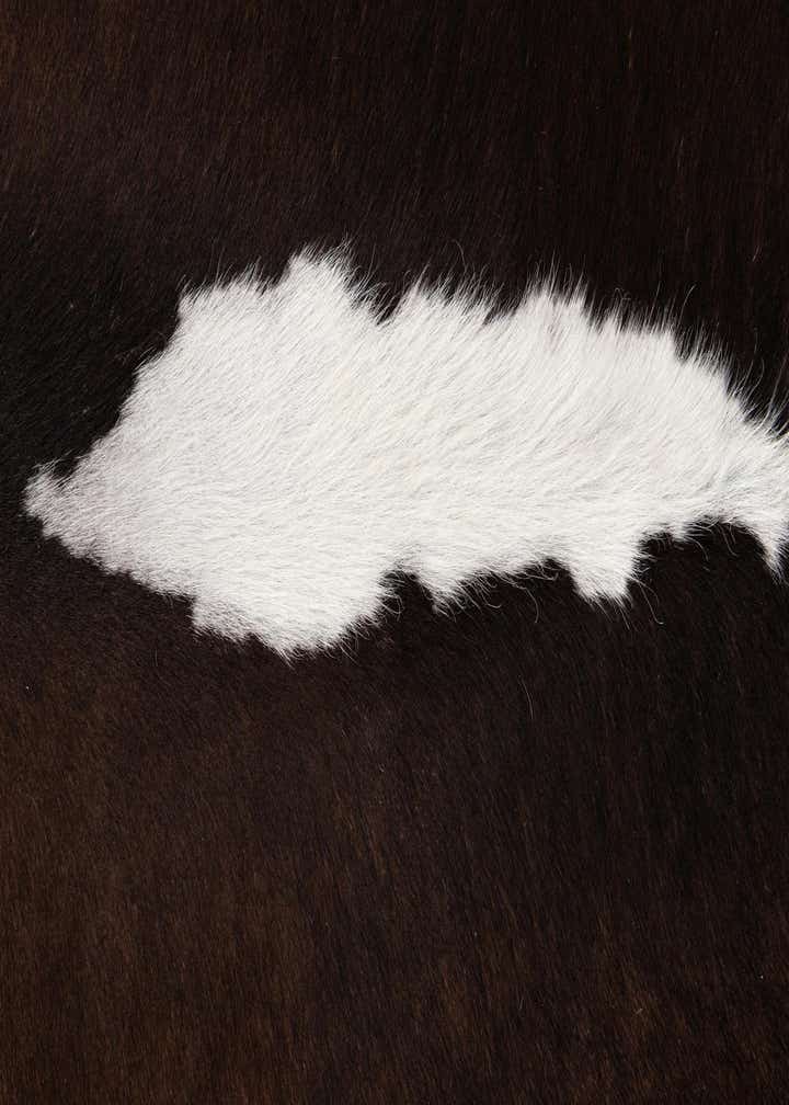 5' 1 x 6' 3 Cowhide Leather Rug