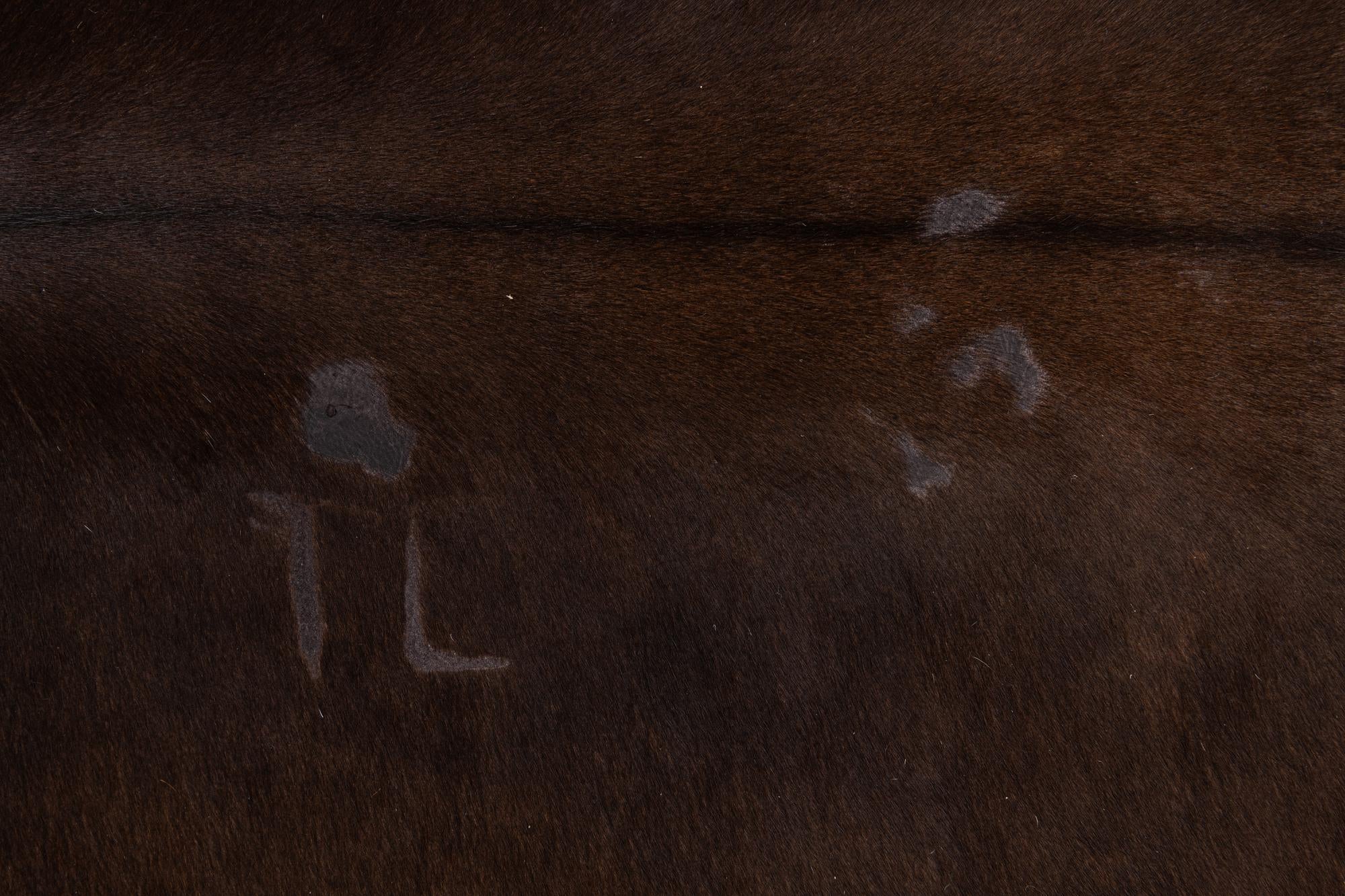 5' 1 x 6' 3 Cowhide Leather Rug