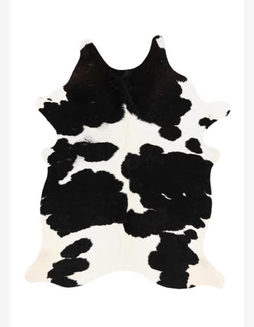5' 2 x 6' 6 Cowhide Leather Rug