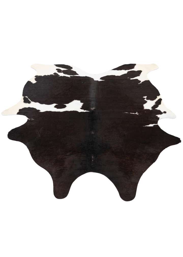 5' x 5' 7 Cowhide Leather Rug
