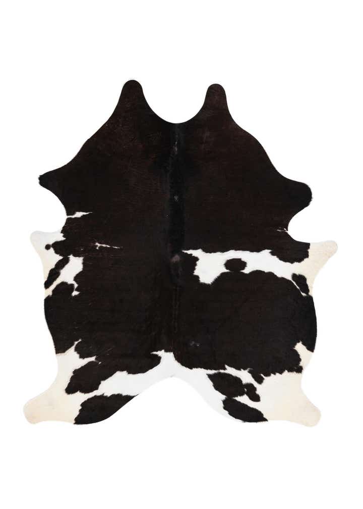 5' x 5' 7 Cowhide Leather Rug