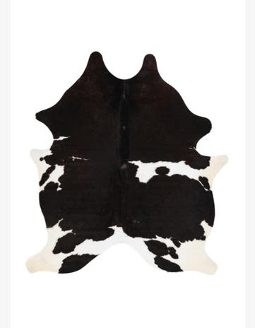 5' x 5' 7 Cowhide Leather Rug