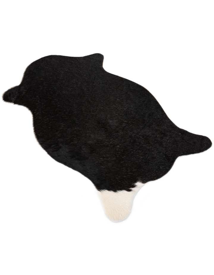 1' 8 x 2' 7 Cowhide Leather Rug