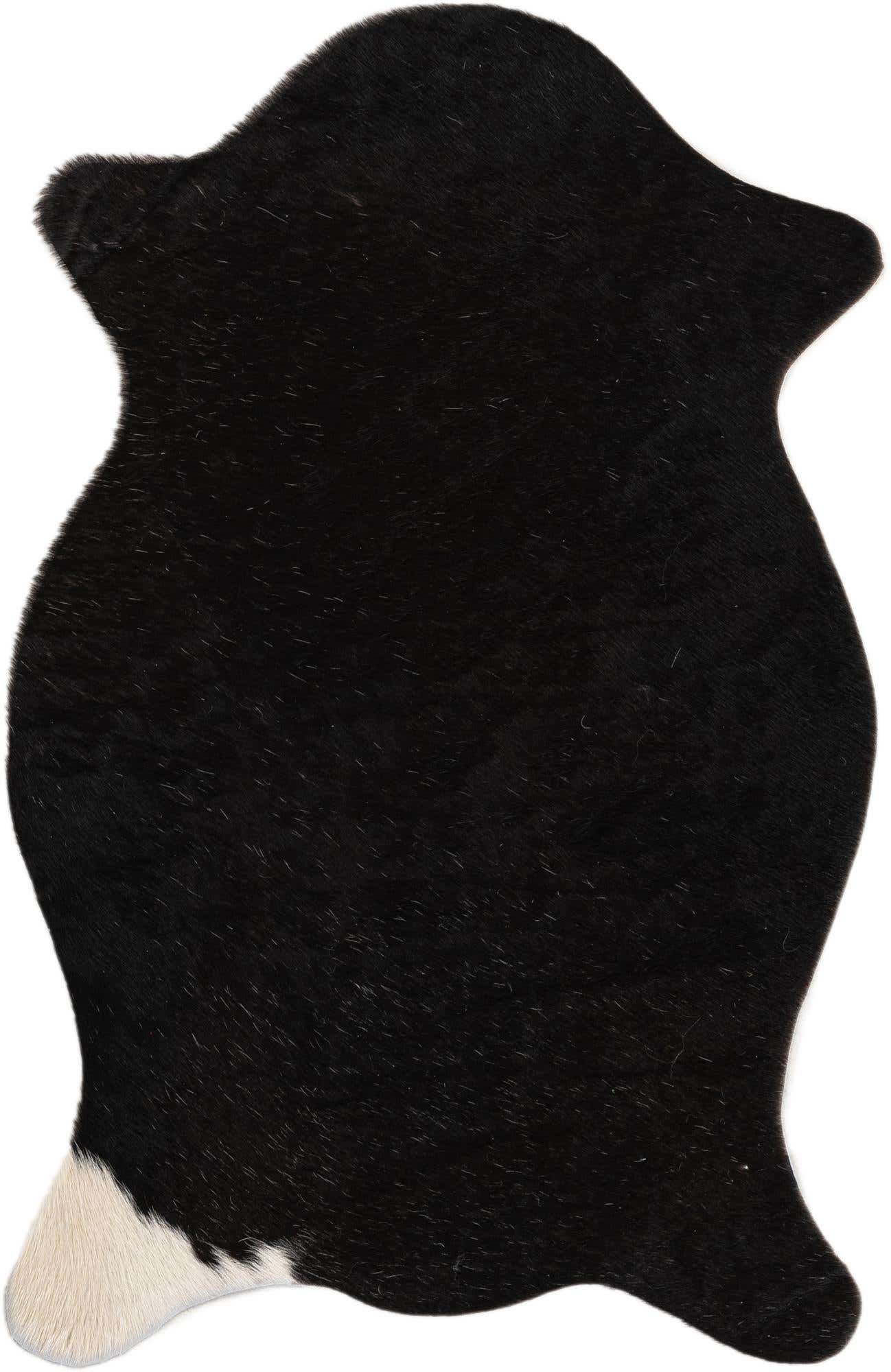 1' 8 x 2' 7 Cowhide Leather Rug