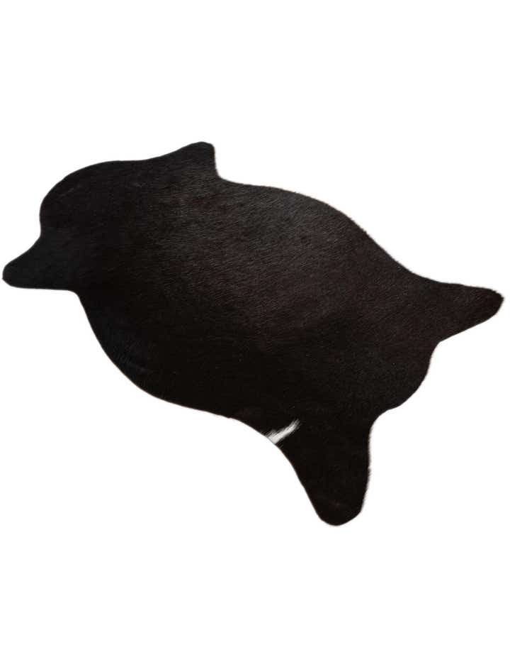 1' 8 x 2' 7 Cowhide Leather Rug