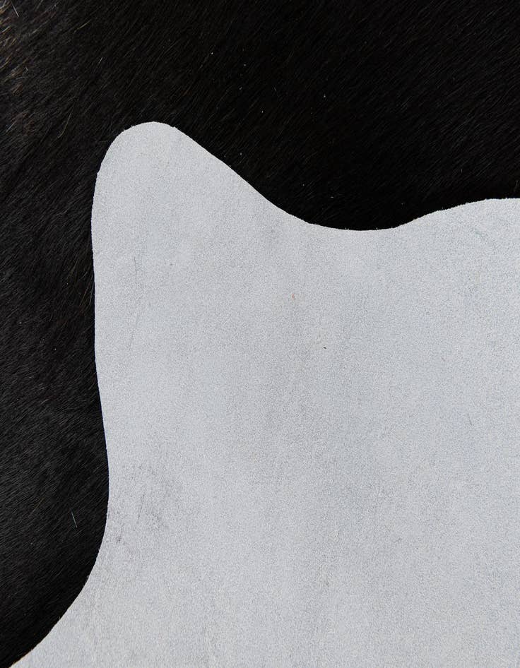 Detail image of 1' 8 x 2' 7 Cowhide Leather Rug