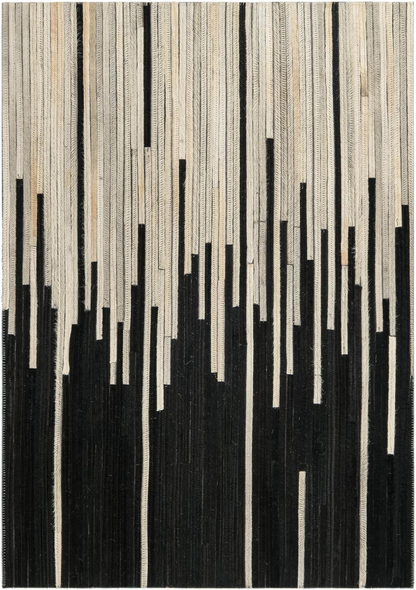 2' x 3' 1 Cowhide Leather Rug