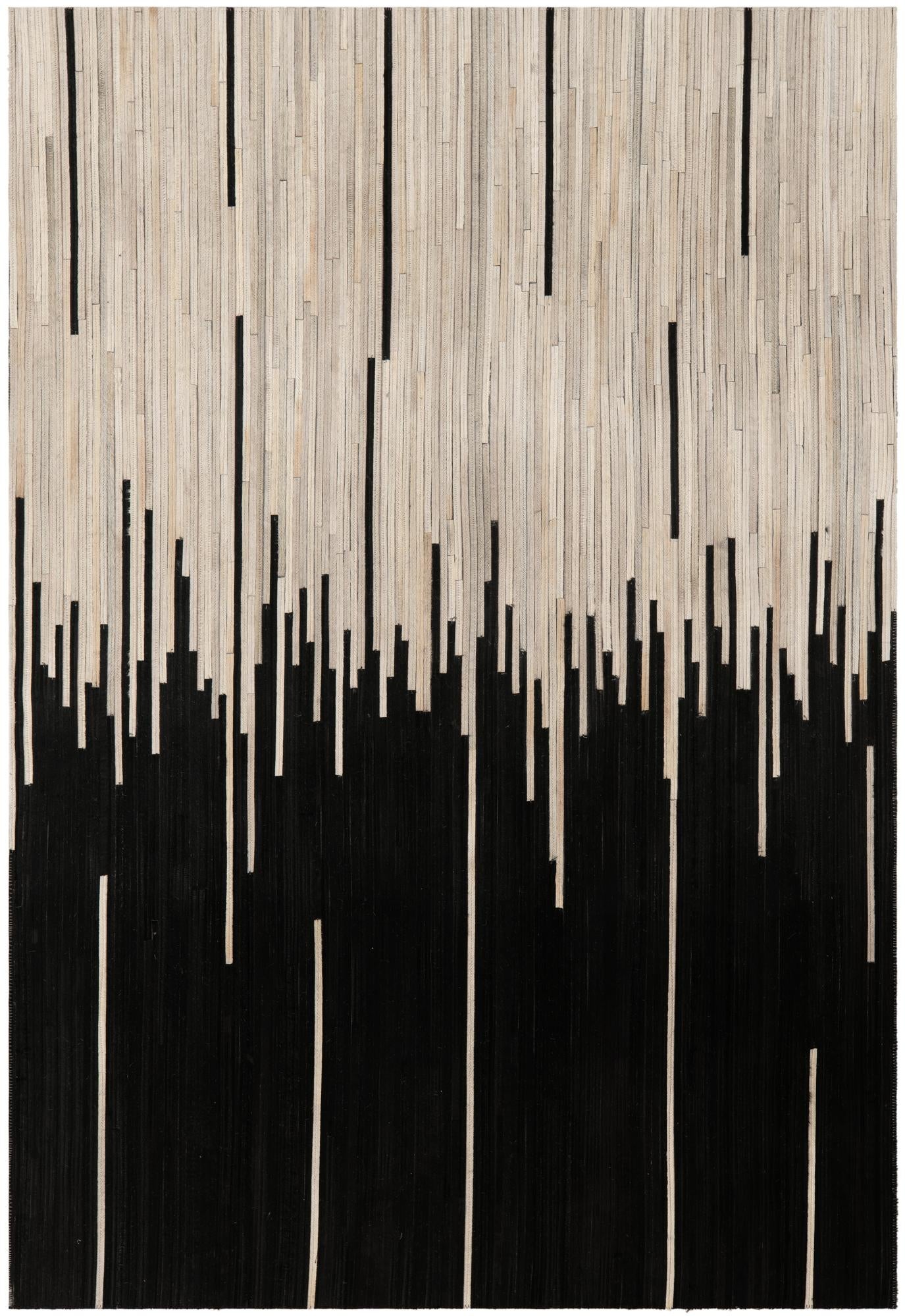 4' 1 x 6' 1 Cowhide Leather Rug