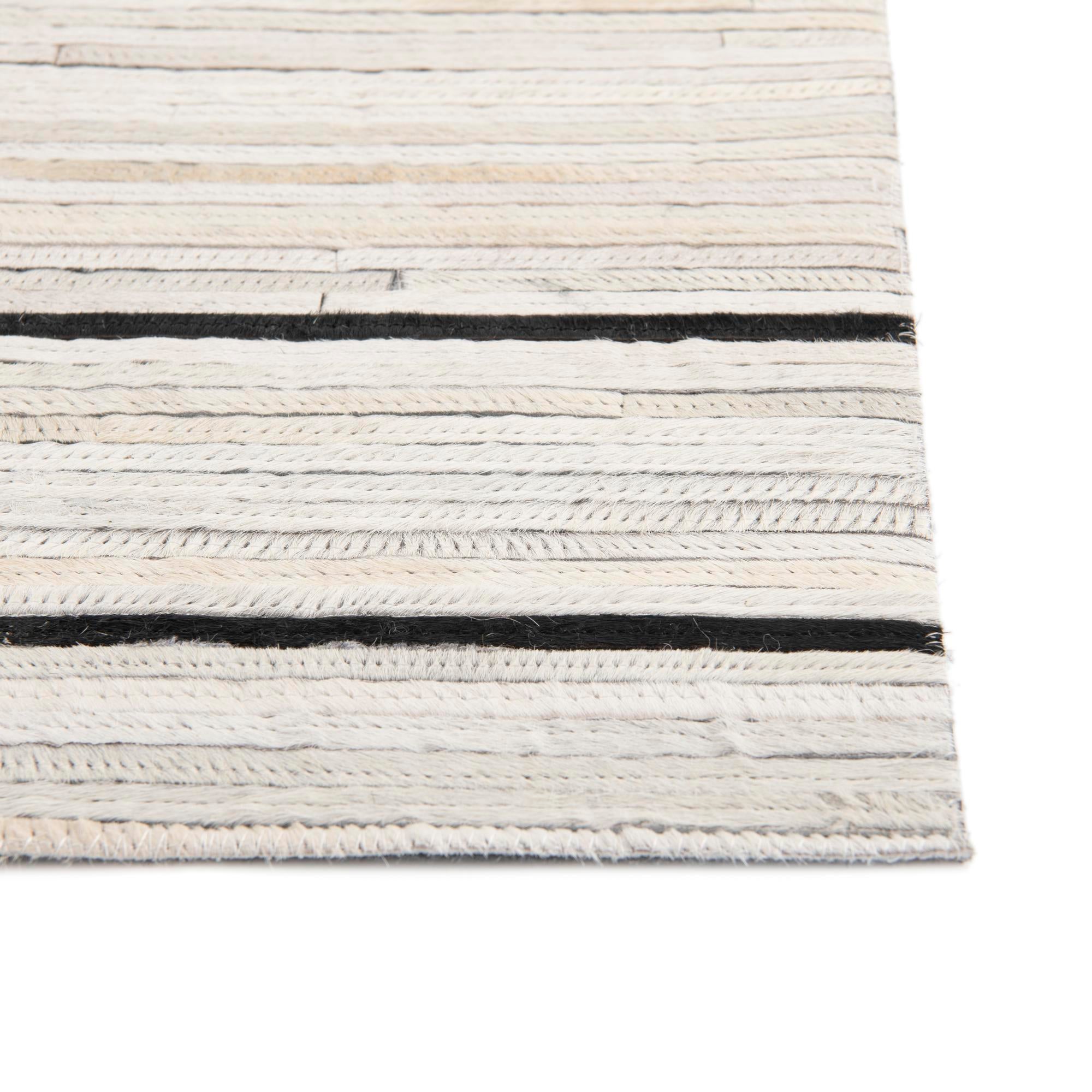 6' 1 x 9' Cowhide Leather Rug