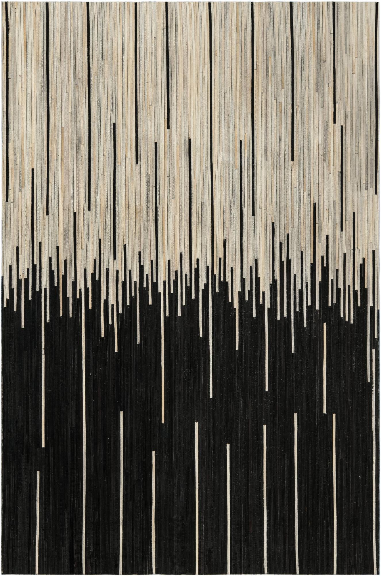 5' 3 x 8' Cowhide Leather Rug