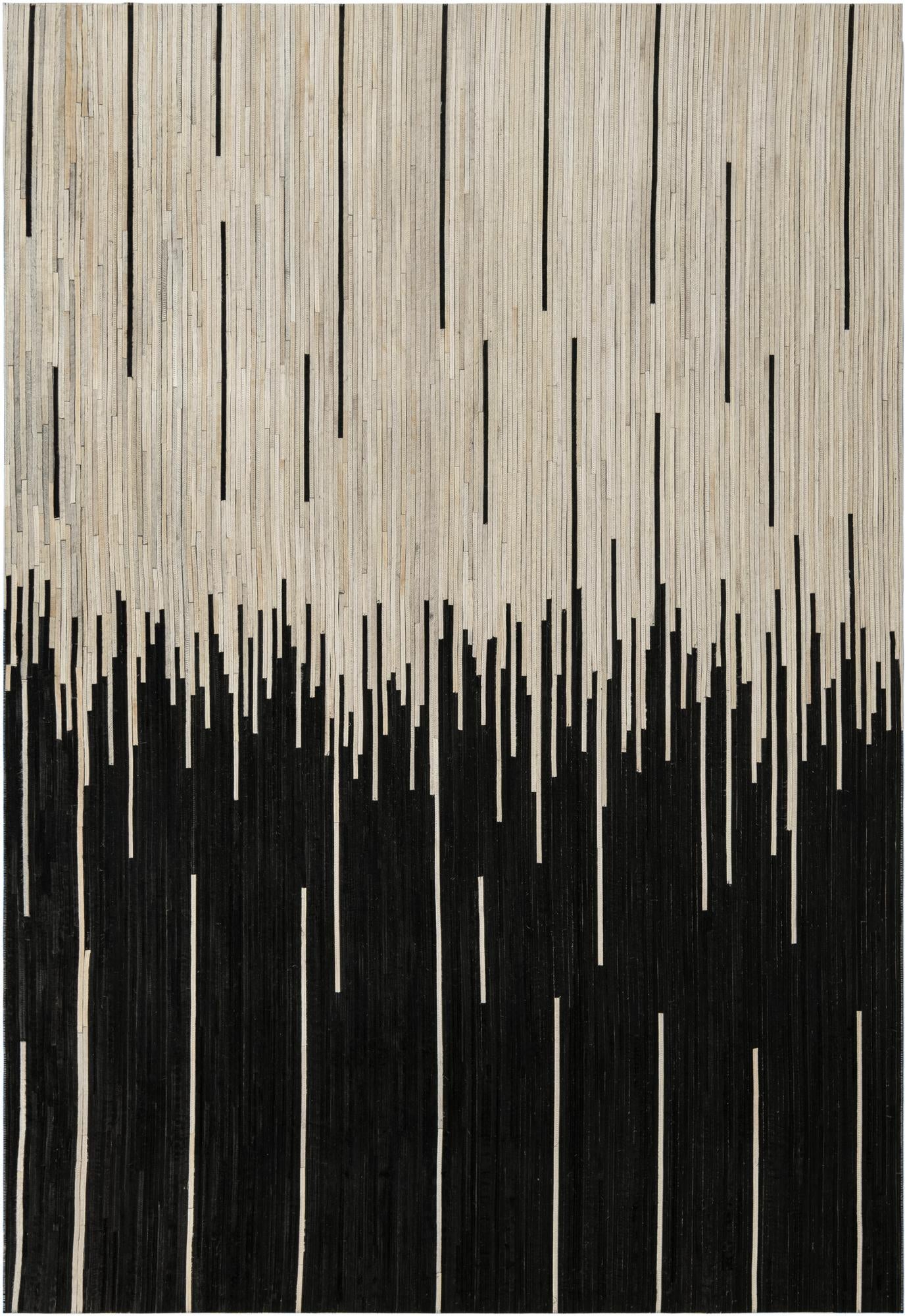 6' 1 x 9' Cowhide Leather Rug