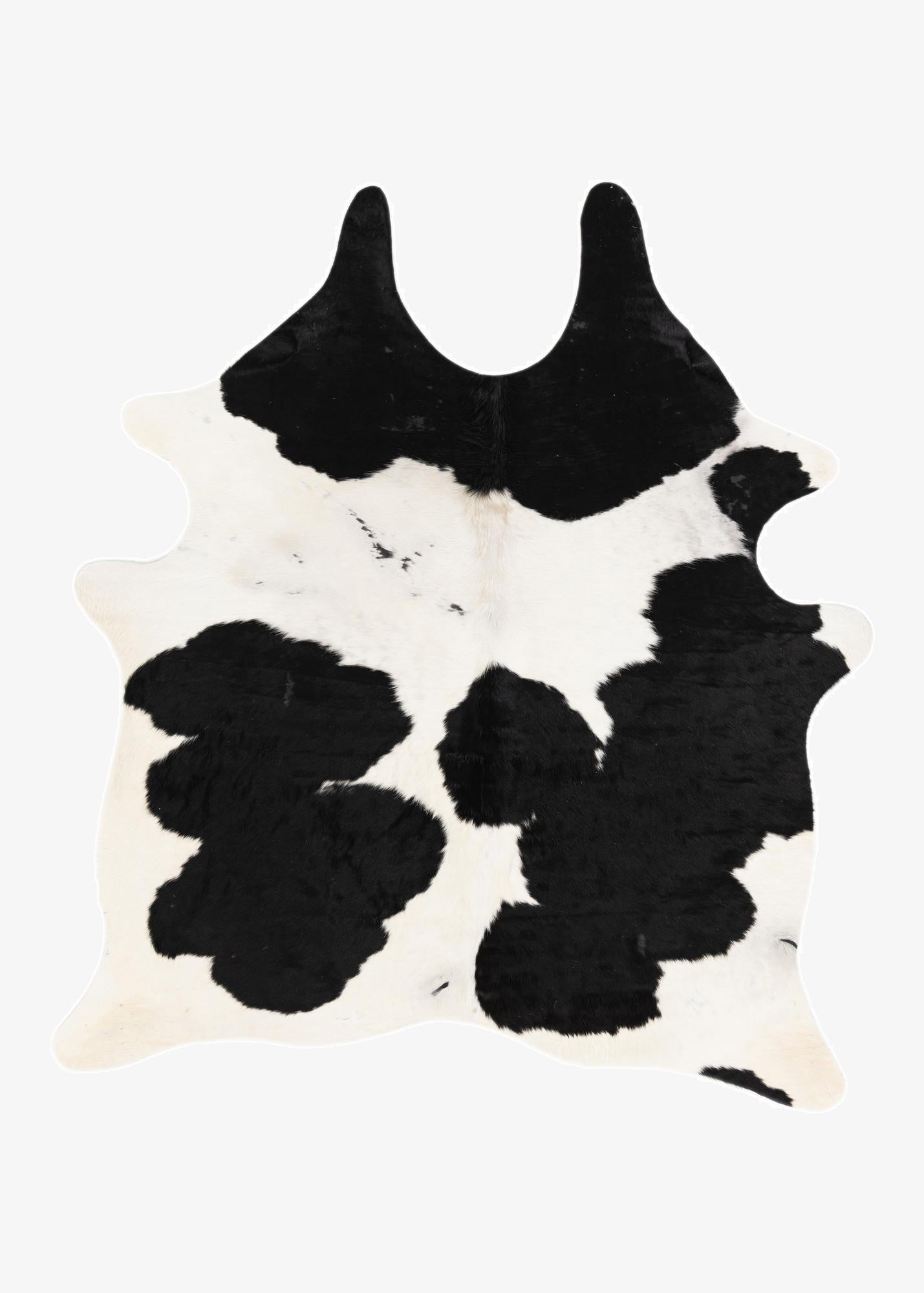 5' 6 x 6' 1 Cowhide Leather Rug