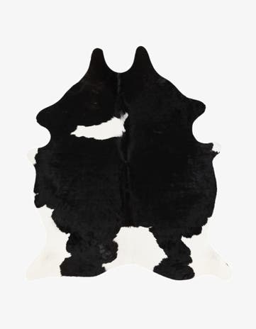 5' 3 x 6' 9 Cowhide Leather Rug