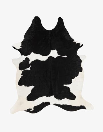6' 2 x 6' 10 Cowhide Leather Rug