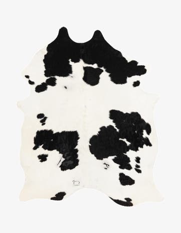 6' 5 x 7' 6 Cowhide Leather Rug