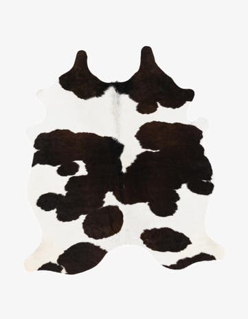 4' 8 x 5' 7 Cowhide Leather Rug
