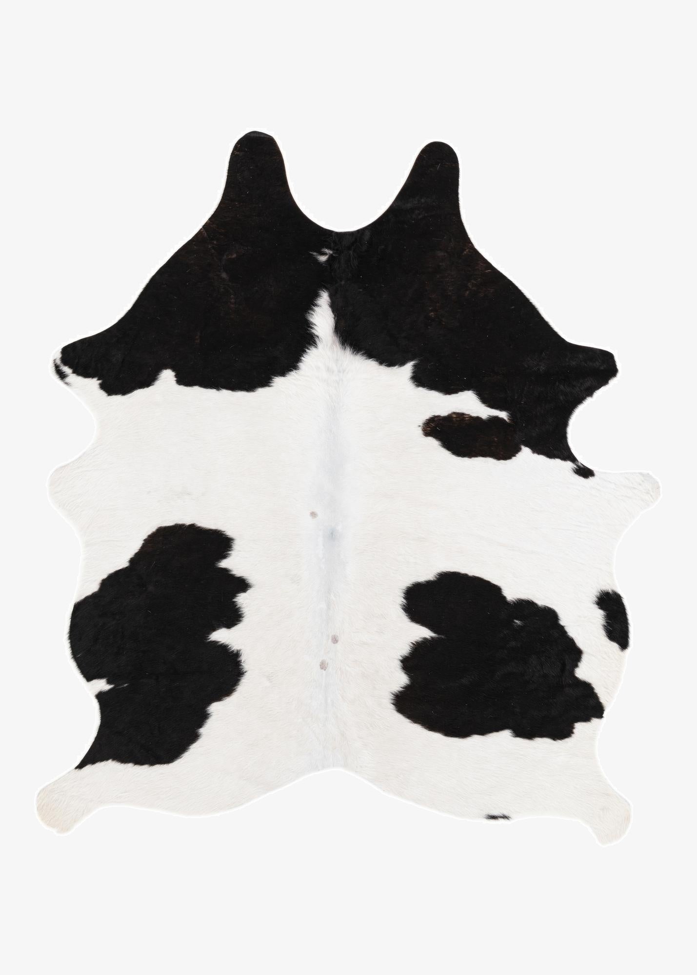 4' 4 x 4' 11 Cowhide Leather Rug