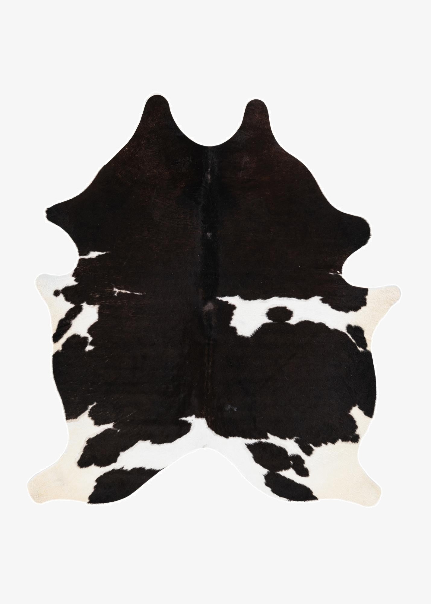 5' x 5' 7 Cowhide Leather Rug