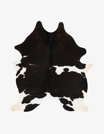 5' x 5' 7 Cowhide Leather Rug