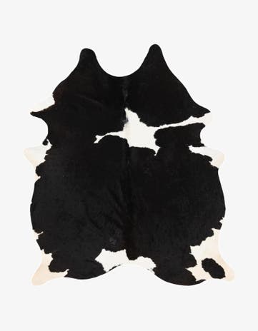 5' 4 x 6' 8 Cowhide Leather Rug