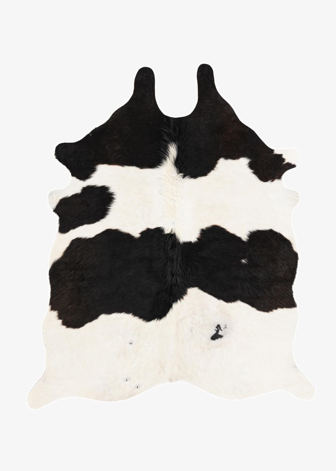 4' 11 x 5' 8 Cowhide Leather Rug