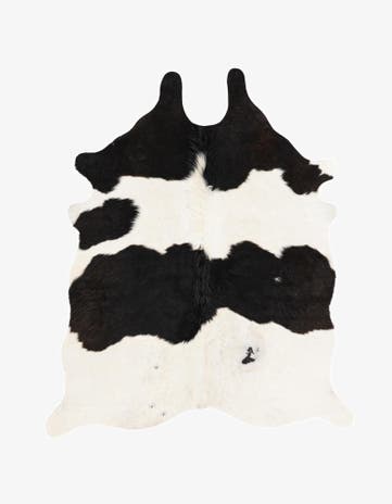 4' 11 x 5' 8 Cowhide Leather Rug