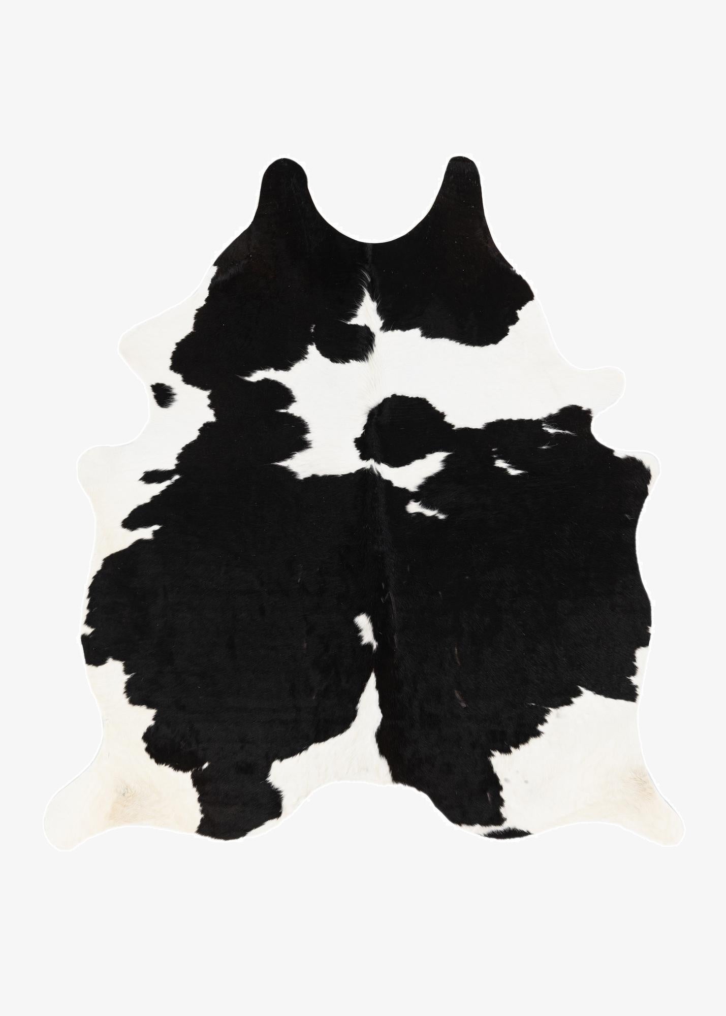 4' 8 x 5' 9 Cowhide Leather Rug