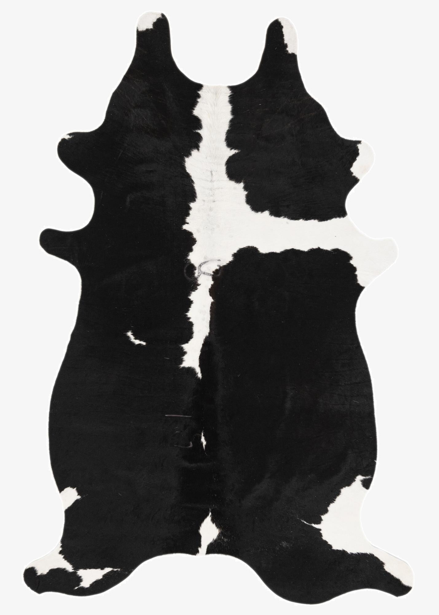 4' 1 x 6' 2 Cowhide Leather Rug