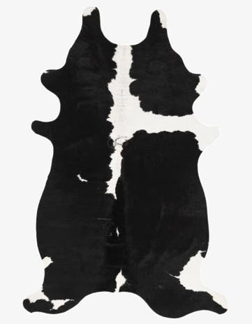 4' 1 x 6' 2 Cowhide Leather Rug