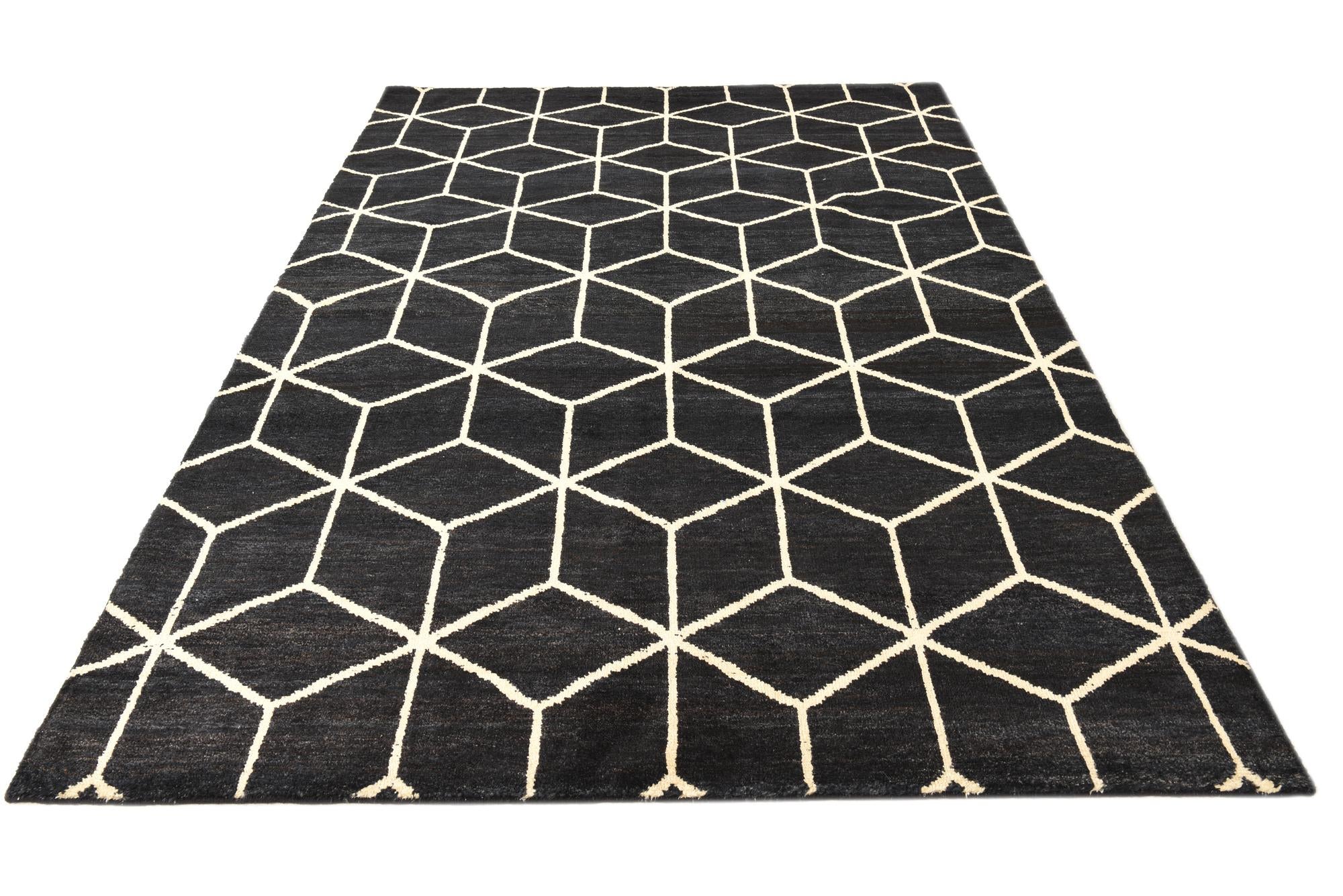 6' 7 x 9' 9 Hand Knotted Darya Wool Rug