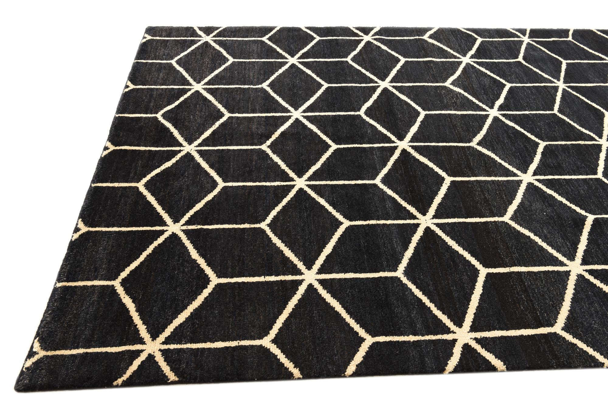 6' 7 x 9' 9 Hand Knotted Darya Wool Rug