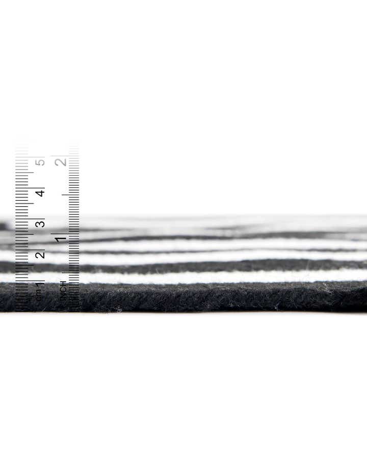 Custom Black and White Easy-Clean Eco Verse Washable Indoor / Outdoor Rug